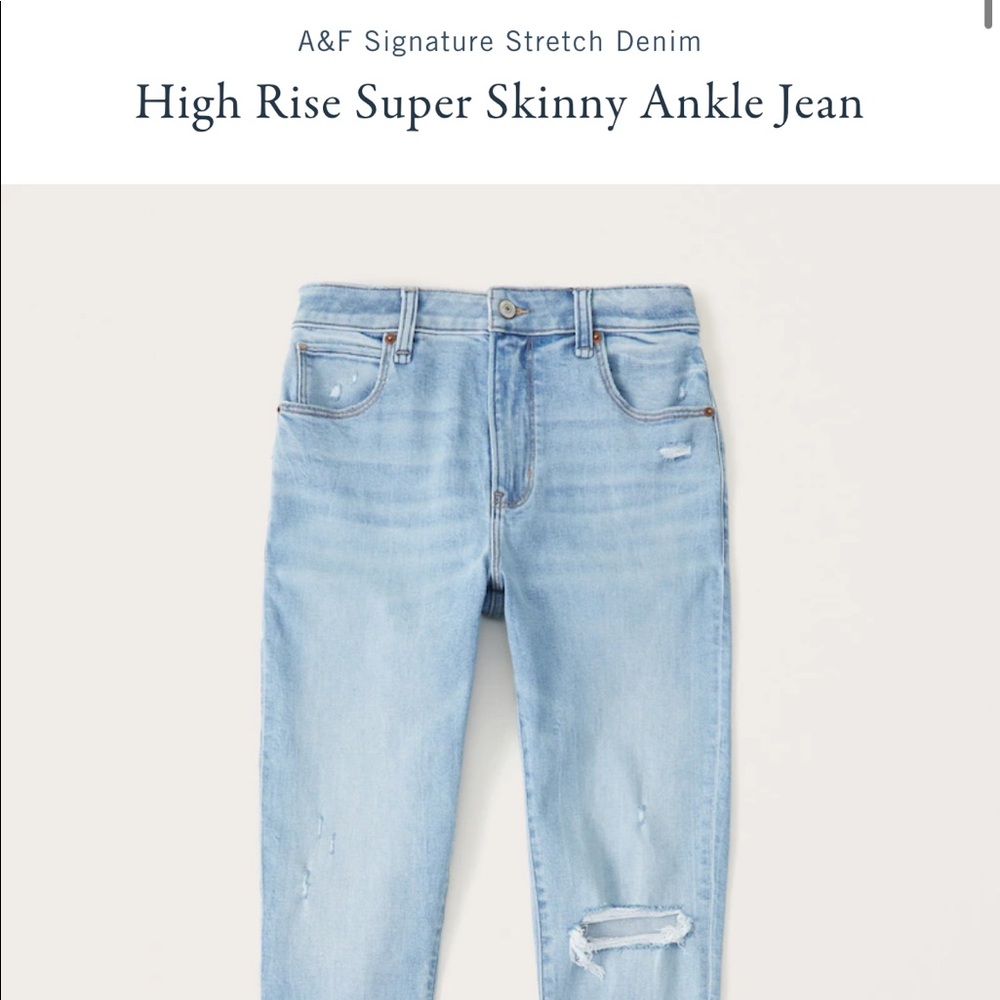 Abercrombie high rise super skinny jeans